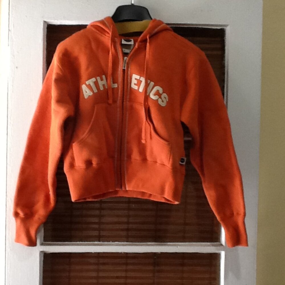 NWOT Orange BLUE MARLIN Zip Up Hoodie Size Small